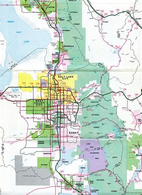 MAP Salt Lake City Utah Map